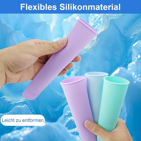 8 Piece Silicone Ice Cube Trays With Lids And Handles Ice Cubes Trays & Moulds