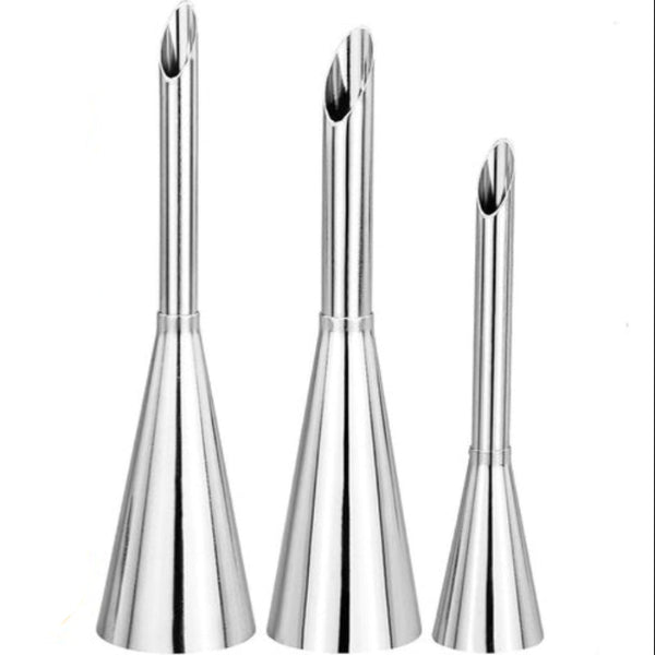 Stainless Steel Piping Nozzles For Baking & Decorating Set Of 3 Spray Guns Hose Nozzles & Wands