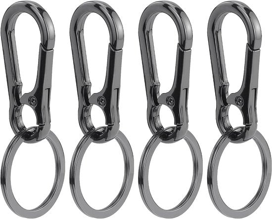 Set Of 4 Carabiner Keychains Small Metal Detachable Hooks For Keys Keyrings
