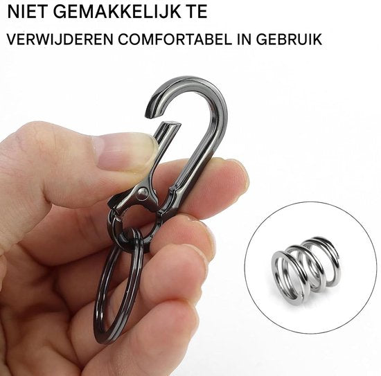 Set Of 4 Carabiner Keychains Small Metal Detachable Hooks For Keys Keyrings