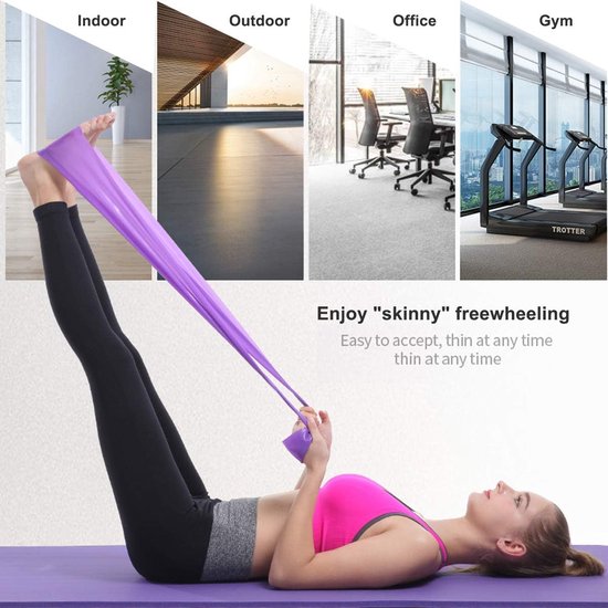 Set Of 2 Extra Long 1.5M Resistance Bands For Yoga Pilates Strength Training Resistance Trainers