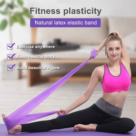 Set Of 2 Extra Long 1.5M Resistance Bands For Yoga Pilates Strength Training Resistance Trainers