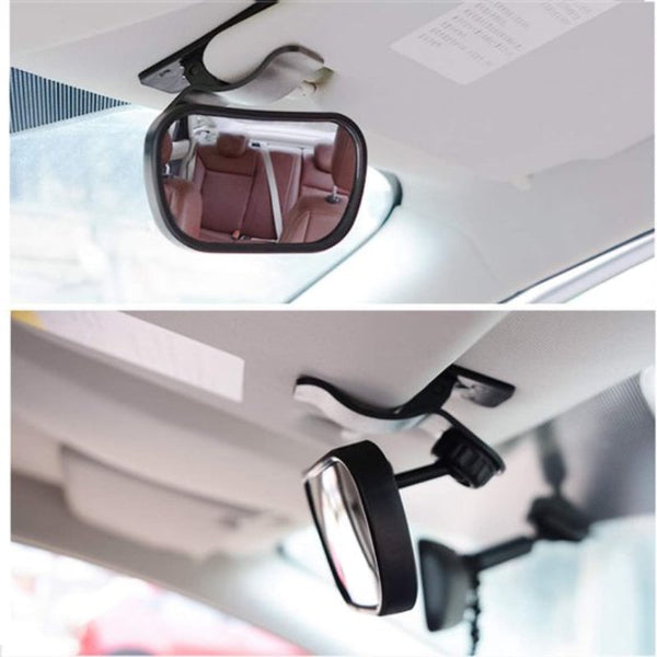 Car Rearview Mirror 1 With 2 Brackets Backseat Baby Child Safety Adjustable 360A Rotatable Mirrors
