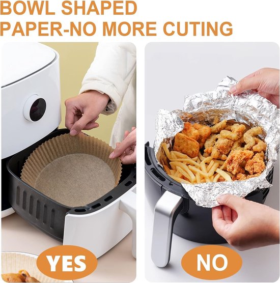 100 Airfryer Baking Pans Round 23Cm Food Safe Bpa Free Non Stick Easy To Clean Suitable For Airfryers From 8 Litres Air Fryer Accessories