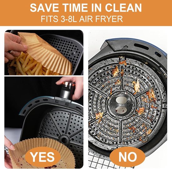 100 Airfryer Baking Pans Round 23Cm Food Safe Bpa Free Non Stick Easy To Clean Suitable For Airfryers From 8 Litres Air Fryer Accessories