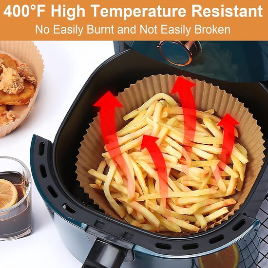 100 Airfryer Baking Pans Round 23Cm Food Safe Bpa Free Non Stick Easy To Clean Suitable For Airfryers From 8 Litres Air Fryer Accessories