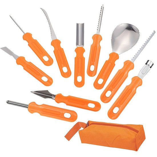 10 Piece Jack O' Lantern Cutting Knife Set Halloween Baking Tools Clay Stainless Steel Cutter Other Party Supplies