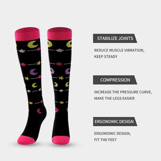 7 Pairs Of Sports Compression For Cycling Running Stockings Nursing Tights And Fitness (S/M) Socks