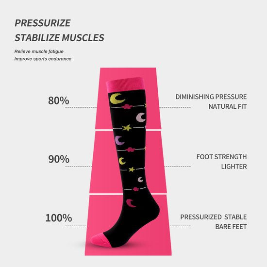 7 Pairs Of Sports Compression For Cycling Running Stockings Nursing Tights And Fitness (S/M) Socks