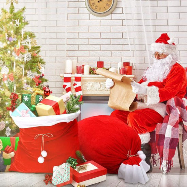 Large Drawstring Backpacks Christmas Candy Eve Wrapping Gift Bags