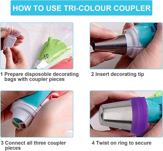 27 Piece Cake Decorating Tip Set: Flower Leaf Adapters & Piping Bags Other Decorating Tools