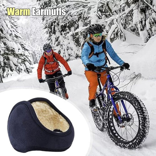 Unisex Winter Earmuffs Adjustable Thick Fleece Head Warmers For Skiing Cycling Outdoor Activities Black Ear Muffs