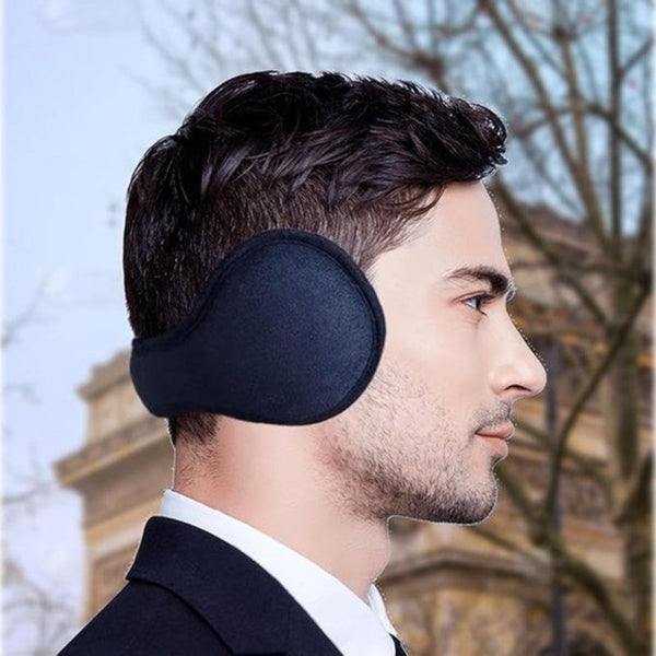 Unisex Winter Earmuffs Adjustable Thick Fleece Head Warmers For Skiing Cycling Outdoor Activities Black Ear Muffs