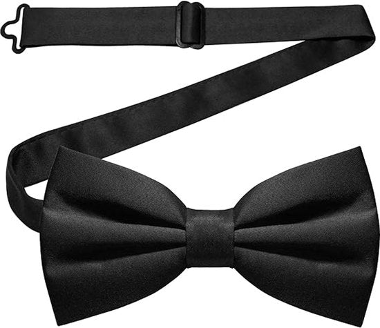 Plain Bow Tie Adjustable For Men Black Ties