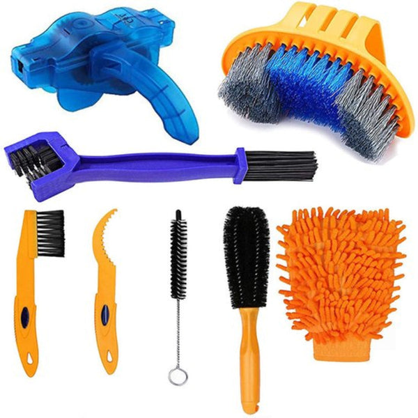 8 Piece Bicycle Cleaning Tool Set For Bike Maintenance Bike Tools