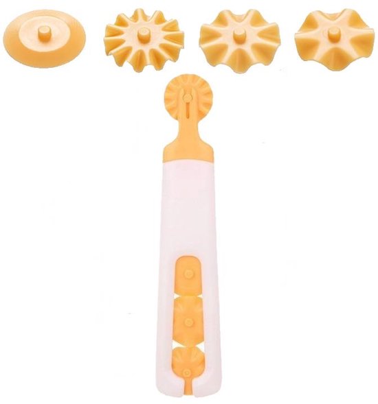 4 In 1 Flower Shaped Dough Cutter Multifunctional Rotary Baking Kitchen Decorating Knife Pizza Pastry Cutters