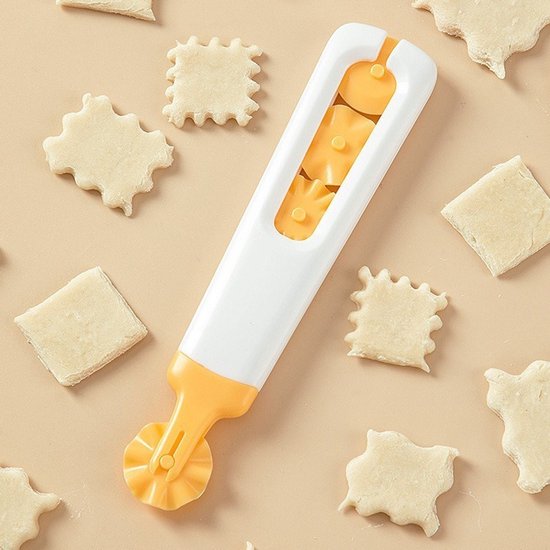 4 In 1 Flower Shaped Dough Cutter Multifunctional Rotary Baking Kitchen Decorating Knife Pizza Pastry Cutters