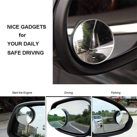 Blind Spot Universal Fit For Cars Suvs Trucks 360 Adjustable Mirrors