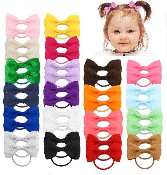 40 Pack Multicolor Baby Girl Hair Clips & Elastics Hair Accessories