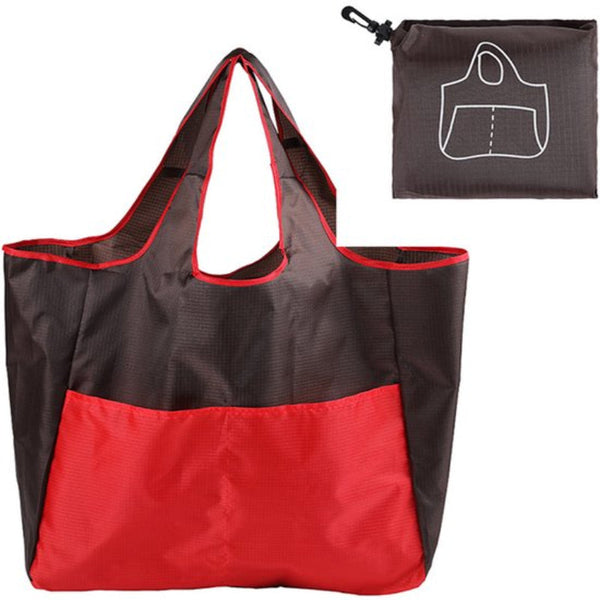 Red Large Foldable Oxford Cloth Shopping Bag Eco Friendly & Durable Reusable Shopping Bags