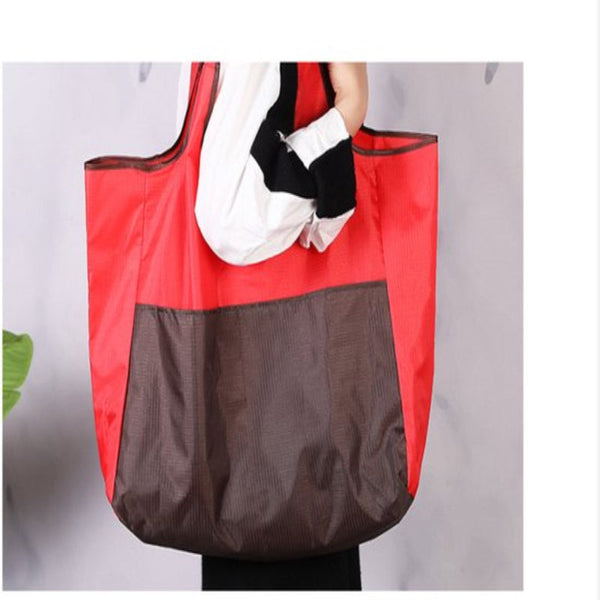 Red Large Foldable Oxford Cloth Shopping Bag Eco Friendly & Durable Reusable Shopping Bags
