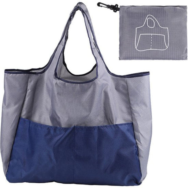 Blue Large Oxford Cloth Foldable Shopping Bag Eco Friendly & Portable Reusable Shopping Bags