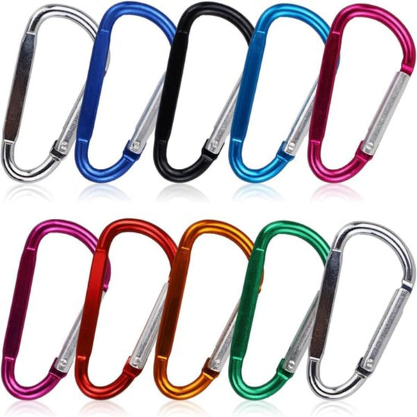 10 Pack Carabiners D Ring Clamps Durable Keychains Camping Accessories Suitable For Outdoor Fishing Hiking Backpacks Other Camping