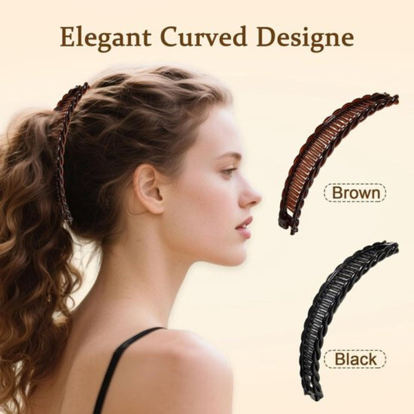 A2 Pack Banana Hair Clips Comb Double Long Fishtail Suitable For Women And Girls Hair Accessories