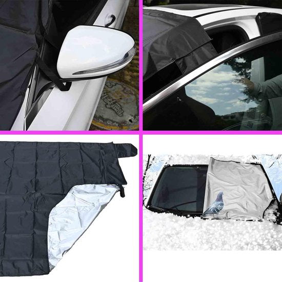 Windshield Cover 147*90Cm Winter Car Antifreeze Window Snow Ice And Black Windshield Repair Kits & Tools