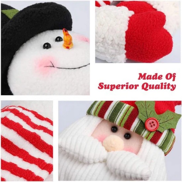 Christmas Snowman Curtain Ties Set Of 2 Festive Home Decor Seasonal Decorations