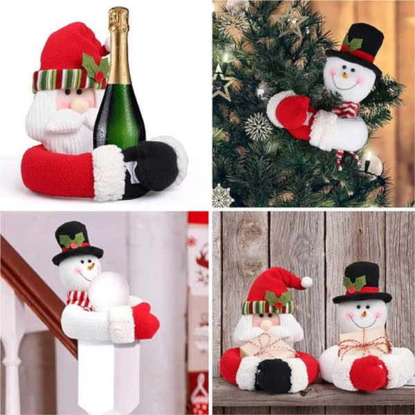 Christmas Snowman Curtain Ties Set Of 2 Festive Home Decor Seasonal Decorations