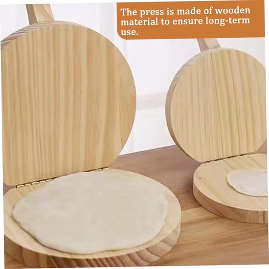 Natural Wood Tortilla Press 6.5 Inch Round With Handle Tool For Making Homemade Tortillas Burritos Chapatis And Dough Pasta Makers Moulds & Presses