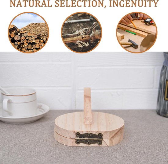 Natural Wood Tortilla Press 6.5 Inch Round With Handle Tool For Making Homemade Tortillas Burritos Chapatis And Dough Pasta Makers Moulds & Presses