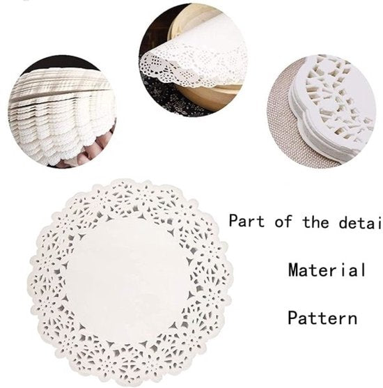 Baking Paper 300 Sheets Round Lace Plate Liner Oil Absorbing Kitchen & Household Baked Fried Foods Pastry Cake Square Oval Pattern Base Other Baking A