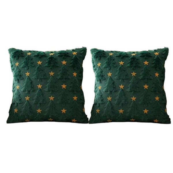 Christmas Pillowcase Set (2 Pack) 45X45cm Winter Themed Cushion Covers