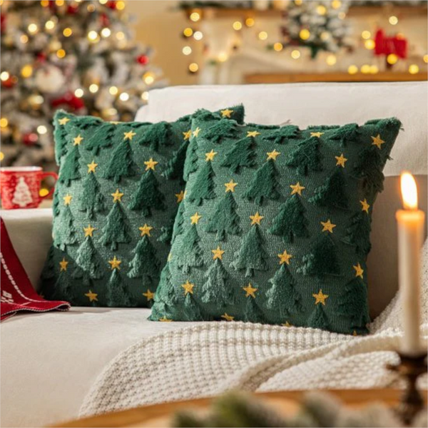 Christmas Pillowcase Set (2 Pack) 45X45cm Winter Themed Cushion Covers