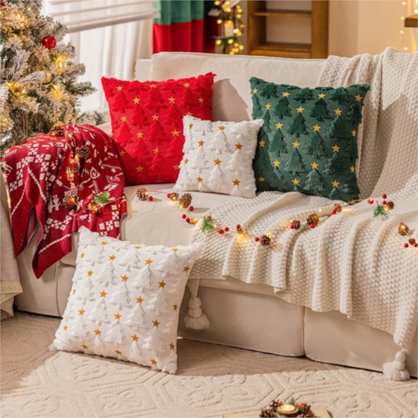 Christmas Pillowcase Set (2 Pack) 45X45cm Winter Themed Cushion Covers