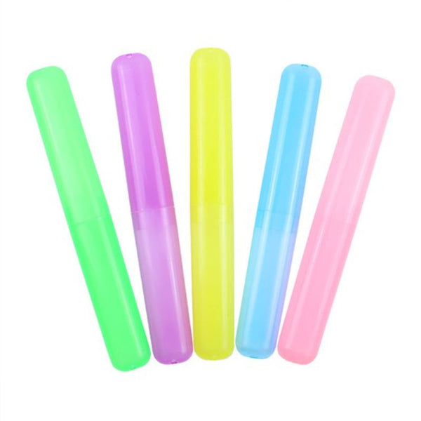 5 Pack Toothbrush Storage Box Dustproof Boxipink + Green Rose Red Yellow Bluei Tumblers & Toothbrush Holders