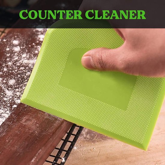 Dough Scraper 3 Piece Bread Flexible Bowl Home Baking Supplies Green And White Cake Scrapers