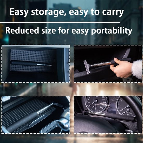 Telescopic Rearview Mirror Wiper 2 Piece Set Extends To 98Cm Portable Cleaning Tool For All Vehicles Black Other Car Cleaning