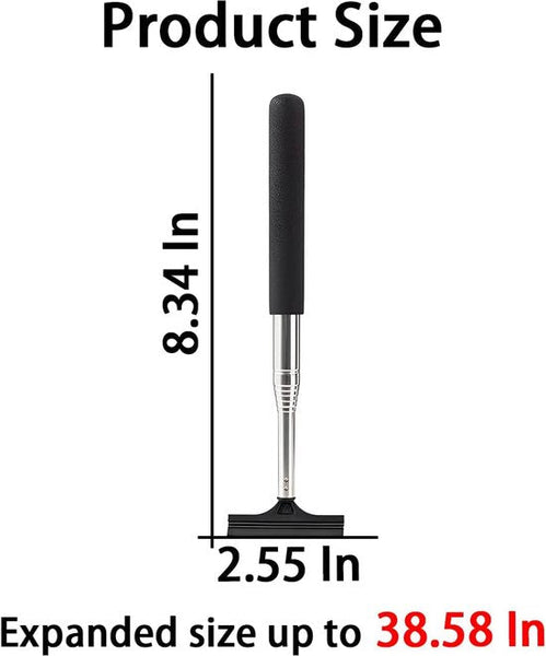 Telescopic Rearview Mirror Wiper 2 Piece Set Extends To 98Cm Portable Cleaning Tool For All Vehicles Black Other Car Cleaning