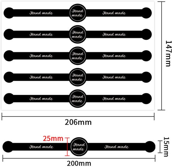 50 Sheets Baking For Cake & Dessert Packaging Stickers