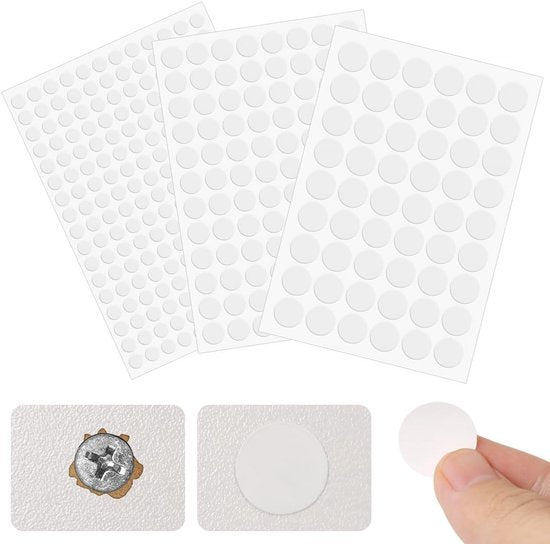 350 White Screw Hole Stickers Self Adhesive Covers For Furniture Screws & Bolts