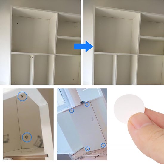 350 White Screw Hole Stickers Self Adhesive Covers For Furniture Screws & Bolts