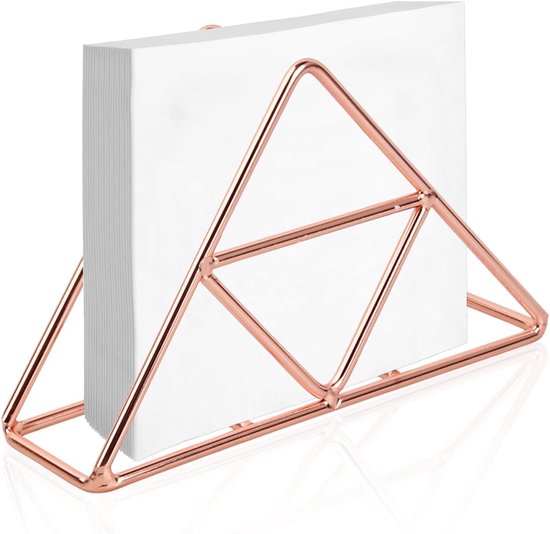Stainless Steel Rose Gold Triangular Napkin Holder Tissue Metal Countertop Dining Table Picnic Organizer Napkin Rings & Holders