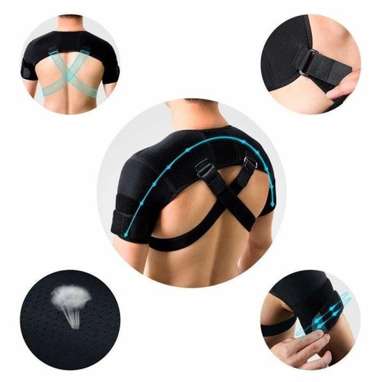 Shoulder Support Brace For Sports Double Sided Adjustable & Breathable Compression And Stability Both Shoulders L/Xl Orthotics Braces & Sleeves