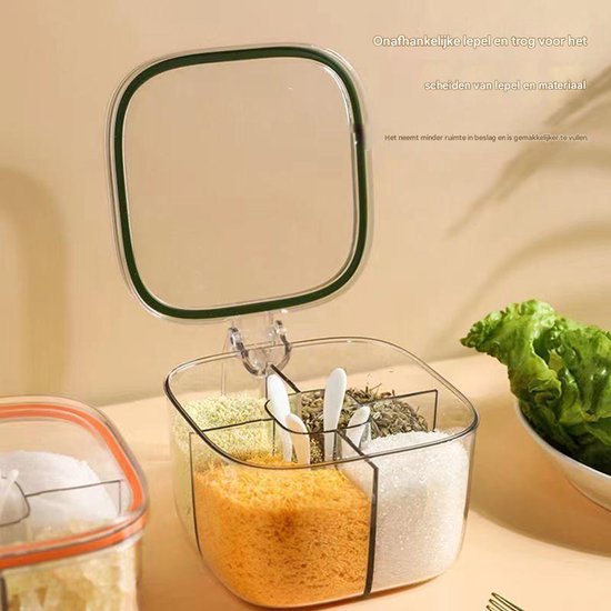 4 In 1 Spice Jar With Spoon All One Kitchen Storage Spice Jars & Racks
