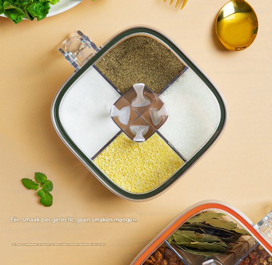4 In 1 Spice Jar With Spoon All One Kitchen Storage Spice Jars & Racks