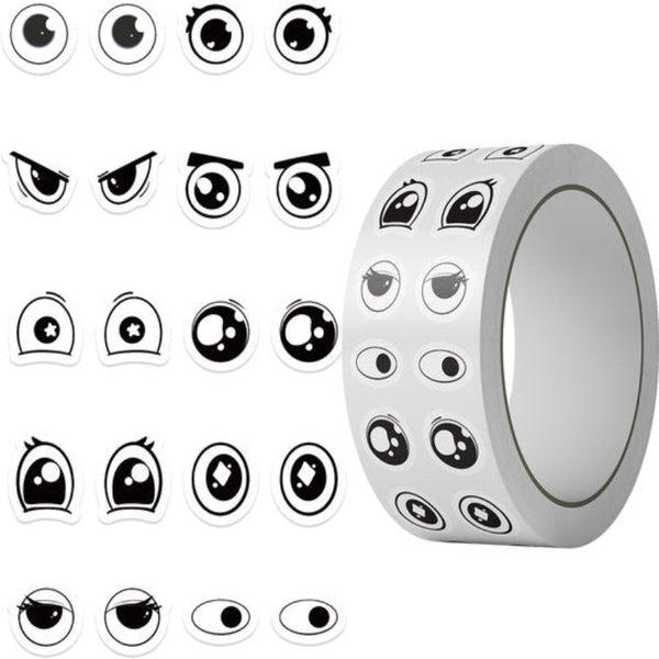500 Sheets Emoji Eye Diy Journaling & Craft Supplies Stickers