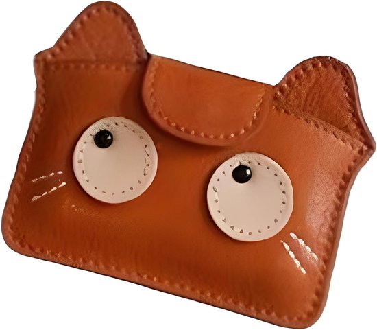 Women's Wallet Solid Color Cat Design A Gift For Young And Ladies Brown Wallets